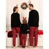 image:imageSWOMOG Family Christmas Pjs Matching Sets Christmas Pajamas for Family Xmas Jammies Set Christmas Holiday SleepwearRed Black Plaid