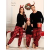 image:imageSWOMOG Family Christmas Pjs Matching Sets Christmas Pajamas for Family Xmas Jammies Set Christmas Holiday SleepwearRed Black Plaid