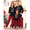 image:imageSWOMOG Family Christmas Pjs Matching Sets Christmas Pajamas for Family Xmas Jammies Set Christmas Holiday SleepwearZ  Merry Christmas Printpullover