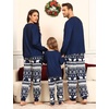 image:imageSWOMOG Family Christmas Pjs Matching Sets Christmas Pajamas for Family Xmas Jammies Set Christmas Holiday SleepwearZ  Navy Blue Snowmenpullover