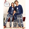 image:imageSWOMOG Family Christmas Pjs Matching Sets Christmas Pajamas for Family Xmas Jammies Set Christmas Holiday SleepwearZ  Navy Blue Snowmenpullover