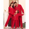 image:imageSWOMOG Family Matching Christmas Pajama Sets UltraSoft PJs Sets Long Sleeve Pull Over SleepwearLight Red