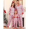 image:imageSWOMOG Family Matching Christmas Pajama Sets UltraSoft PJs Sets Long Sleeve Pull Over SleepwearPull Over Flower Deer