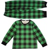 image:imageSWOMOG Family Matching Christmas Pajama Sets UltraSoft PJs Sets Long Sleeve Pull Over SleepwearPull Over Green Plaid
