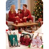 image:imageSWOMOG Family Matching Christmas Pajama Sets UltraSoft PJs Sets Long Sleeve Pull Over SleepwearPull Over Green Plaid