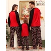 image:imageSWOMOG Family Matching Christmas Pajamas Sets MenWomen Plaid Pants Loungewear and Printed Long Sleeve PjsAcandy Cane