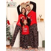 image:imageSWOMOG Family Matching Christmas Pajamas Sets MenWomen Plaid Pants Loungewear and Printed Long Sleeve PjsAcandy Cane