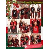image:imageSWOMOG Family Matching Christmas Pajamas Sets MenWomen Plaid Pants Loungewear and Printed Long Sleeve PjsAgold Letter Deer