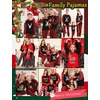 image:imageSWOMOG Family Matching Christmas Pajamas Sets MenWomen Plaid Pants Loungewear and Printed Long Sleeve PjsAgold Letter Deer