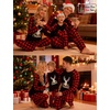 image:imageSWOMOG Family Matching Christmas Pajamas Sets MenWomen Plaid Pants Loungewear and Printed Long Sleeve PjsAgold Letter Deer