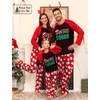 image:imageSWOMOG Family Matching Christmas Pajamas Sets MenWomen Plaid Pants Loungewear and Printed Long Sleeve PjsAsanta Squad