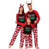 image:imageSWOMOG Family Matching Christmas Pajamas Sets MenWomen Plaid Pants Loungewear and Printed Long Sleeve PjsAsanta Squad
