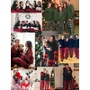 image:imageSWOMOG Family Matching Christmas Pajamas Sets MenWomen Plaid Pants Loungewear and Printed Long Sleeve PjsZchristmas Deer