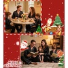 image:imageSWOMOG Family Matching Pajamas Set Christmas Pajamas Long Sleeve Button Down Pj Set 2Pcs Festival Party SleepwearBlack