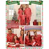image:imageSWOMOG Family Matching Pajamas Set Silk Satin Button Down Sleepwear Long Sleeve Nightwear 2 Pcs Pj Set SXXLChristmas Gift Red