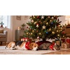 image:imageSWOMOG Family Matching Pajamas Silk Satin Long Sleeve Sleepwear Soft Button Down Loungewear 2 Pcs Pj SetRed