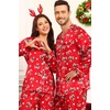 image:imageSWOMOG Family Satin Pajamas Sets Long Sleeve ButtonDown Sleepwear Silky TwoPieces Loungewear PJs SetsRed Candy Flower