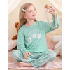 image:imageSWOMOG Girls Comfy Pajama Pants UltraSoft Long Lounge Pj Bottoms with Pockets for Lounge SleepoversBlue Daisy