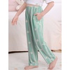 image:imageSWOMOG Girls Comfy Pajama Pants UltraSoft Long Lounge Pj Bottoms with Pockets for Lounge SleepoversBlue Daisy