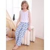 image:imageSWOMOG Girls Comfy Pajama Pants UltraSoft Long Lounge Pj Bottoms with Pockets for Lounge SleepoversBlue Money