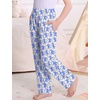 image:imageSWOMOG Girls Comfy Pajama Pants UltraSoft Long Lounge Pj Bottoms with Pockets for Lounge SleepoversBlue Money