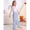 image:imageSWOMOG Girls Comfy Pajama Pants UltraSoft Long Lounge Pj Bottoms with Pockets for Lounge SleepoversBlue Money