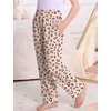 image:imageSWOMOG Girls Comfy Pajama Pants UltraSoft Long Lounge Pj Bottoms with Pockets for Lounge SleepoversChampagne Leopard