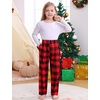 image:imageSWOMOG Girls Comfy Pajama Pants UltraSoft Long Lounge Pj Bottoms with Pockets for Lounge SleepoversRed Plaid
