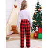 image:imageSWOMOG Girls Comfy Pajama Pants UltraSoft Long Lounge Pj Bottoms with Pockets for Lounge SleepoversRed Plaid