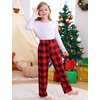 image:imageSWOMOG Girls Comfy Pajama Pants UltraSoft Long Lounge Pj Bottoms with Pockets for Lounge SleepoversRed Plaid