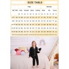 image:imageSWOMOG Girls Pajamas Set Kids Button Down Cute Print Pjs Sets Pant 2 Piece Soft Long Sleeve Sleepwear LoungewearBlack