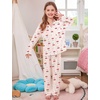 image:imageSWOMOG Girls Pajamas Set Kids Button Down Cute Print Pjs Sets Pant 2 Piece Soft Long Sleeve Sleepwear LoungewearYellow Cherry