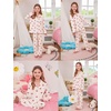 image:imageSWOMOG Girls Pajamas Set Kids Button Down Cute Print Pjs Sets Pant 2 Piece Soft Long Sleeve Sleepwear LoungewearYellow Cherry