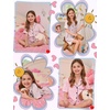 image:imageSWOMOG Kids Pajamas Sets 3PCS Short Sleeve Long Pants with Shorts Girls Boys Button Down PJS Cute Loungewear for 4T15YearsPink Leopard