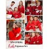 image:imageSWOMOG Kids Pajamas Sets Girls Boys Long Sleeve Sleepwear 2 Piece Lounge Sets Modal Button Down Pjs Set for 413 YearsAred