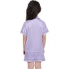 image:imageSWOMOG Kids Satin Pajamas Sets Girls Boys ButtonDown Pjs Short Sleeve Silk Nightwear 2 Piece Lounge SetsLavender