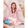 image:imageSWOMOG Kids Satin Pajamas Sets Girls Boys ButtonDown Pjs Short Sleeve Silk Nightwear 2 Piece Lounge SetsLong Sleevepink