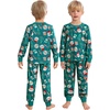 image:imageSWOMOG Matching Family Christmas Pajamas Set Long Sleeve Festival Party Pj Set ButtonDown Sleepwear Soft NightwearGreen Christmas