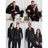 image:imageSWOMOG Matching Family Christmas Pajamas Set Long Sleeve Festival Party Pj Set ButtonDown SleepwearBlack