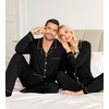 image:imageSWOMOG Matching Family Christmas Pajamas Set Long Sleeve Festival Party Pj Set ButtonDown SleepwearBlack