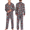 image:imageSWOMOG Matching Family Christmas Pajamas Set Long Sleeve Festival Party Pj Set ButtonDown SleepwearChristmas Light