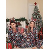 image:imageSWOMOG Matching Family Christmas Pajamas Set Long Sleeve Festival Party Pj Set ButtonDown SleepwearChristmas Light