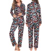 image:imageSWOMOG Matching Family Christmas Pajamas Set Long Sleeve Festival Party Pj Set ButtonDown SleepwearChristmas Light