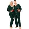 image:imageSWOMOG Matching Family Christmas Pajamas Set Long Sleeve Festival Party Pj Set ButtonDown SleepwearGreen