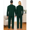 image:imageSWOMOG Matching Family Christmas Pajamas Set Long Sleeve Festival Party Pj Set ButtonDown SleepwearGreen