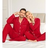 image:imageSWOMOG Matching Family Christmas Pajamas Set Long Sleeve Festival Party Pj Set ButtonDown SleepwearRed