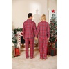 image:imageSWOMOG Matching Family Christmas Pajamas Set Long Sleeve Festival Party Pj Set ButtonDown SleepwearRed Stewart Plaid