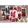 image:imageSWOMOG Matching Family Christmas Pajamas Set Long Sleeve Festival Party Pj Set ButtonDown SleepwearRed With Green Grid