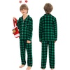 image:imageSWOMOG Matching Family Christmas Pajamas Set Long Sleeve Festival Party Pj Set ButtonDown SleepwearSmall Green Plaid