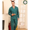 image:imageSWOMOG Matching Family Christmas Pajamas Set Modal Long Sleeve ButtonDown Sleepwear Family Festival Party Xmas PJs SetsGreen Christmas Elk